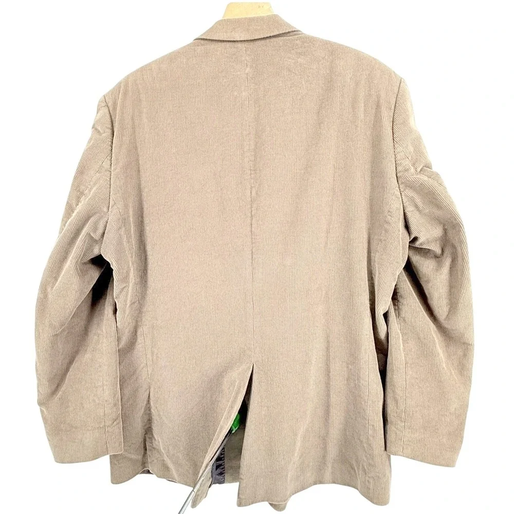 Lauren Ralph Lauren Tan Wale Corduroy Blazer Jacket Mens 44R Paisley Lined